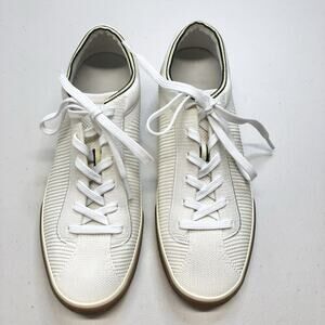 Rothy’s The Lace Up Sneakers Women's Size 9 White Comfort Knit Shoes Walking